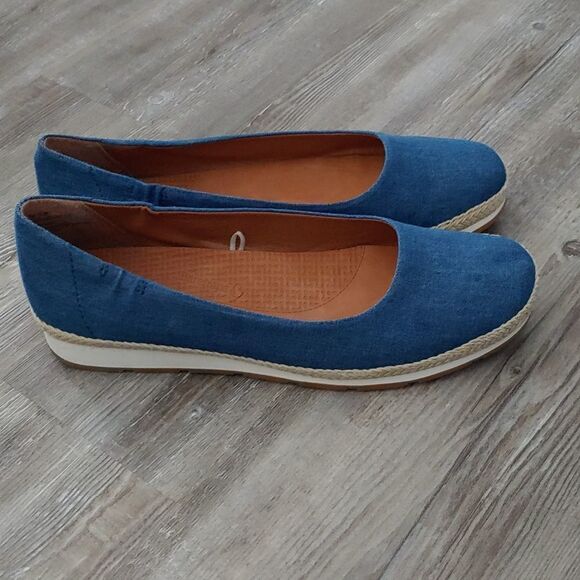 BareTraps Posture Plus blue denim flats Sz 9.5 - Picture 5 of 8